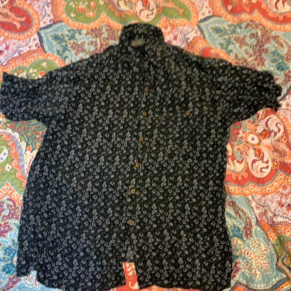 Men’s vintage large paisley button up